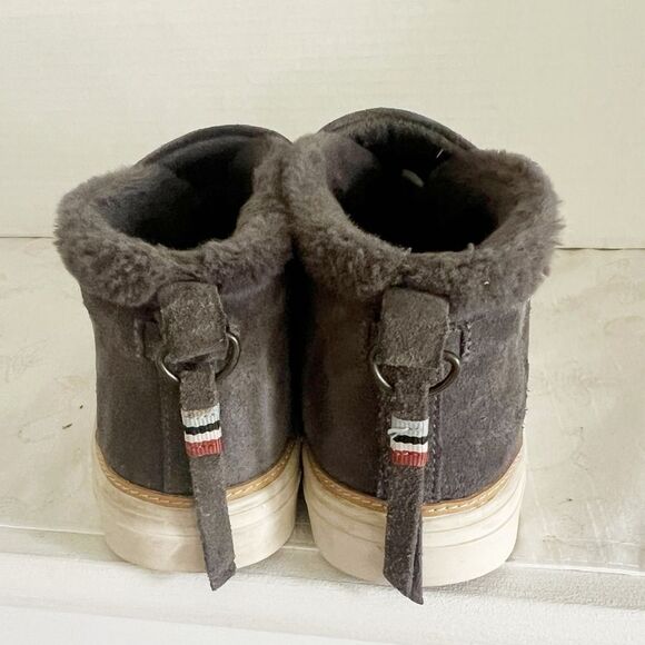Toms Paxton Slip on Sherpa lined Gray Suede Sneaker Boots Sz Womens 9 - Picture 5 of 8